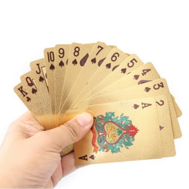 $100 Guld Plast PVC Poker Vattentäta Spelkort Kortlek