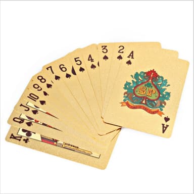 $100 Guld Plast PVC Poker Vattentäta Spelkort Kortlek