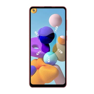 AMORUS Samsung Galaxy A21s Härdat glas - Svart