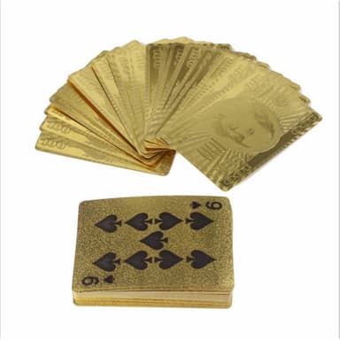 $100 Guld Plast PVC Poker Vattentäta Spelkort Kortlek