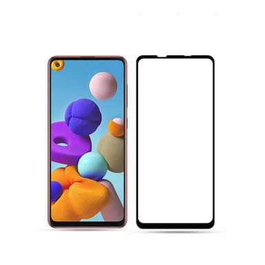 AMORUS Samsung Galaxy A21s Härdat glas - Svart