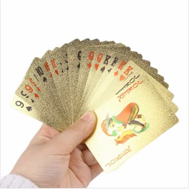 $100 Guld Plast PVC Poker Vattentäta Spelkort Kortlek