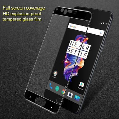 IMAK Full Cover Tempered Glass till OnePlus 5 - Svart