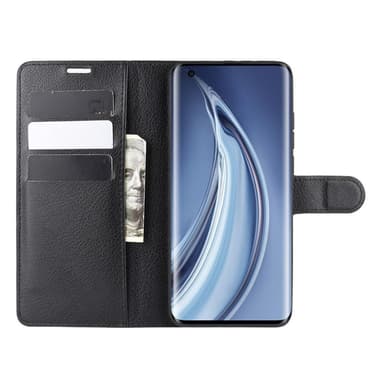 Litchi  Xiaomi Mi 10 / Mi 10 Pro Plånboksfodral - Svart
