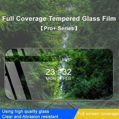 iPhone 14 Pro IMAK Pro+ Heltäckande Härdat Glas Svart Ram