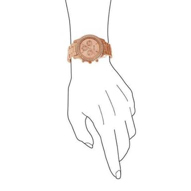 Armbandsur för dam i rostfritt stål med diamantliknande stenar