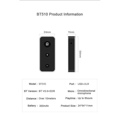 Wireless Bluetooth 5.0 Stereo Audio Music Receiver