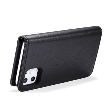 DG.MING iPhone 11 Split Läder Plånboksfodral - Svart