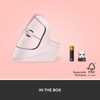 Logitech Lift Vertical trådlös mus (rosé)