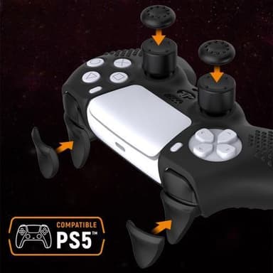 Playstation 5 PS5 Kontroll Skydd + Rocker Cap Cover Trigger Key