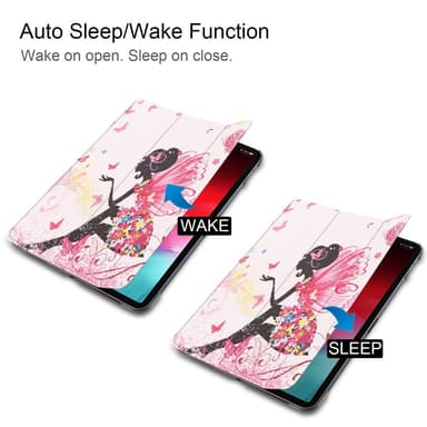 iPad Pro 11 (2018) Slim fit tri-fold fodral - Fairy and Butterflies