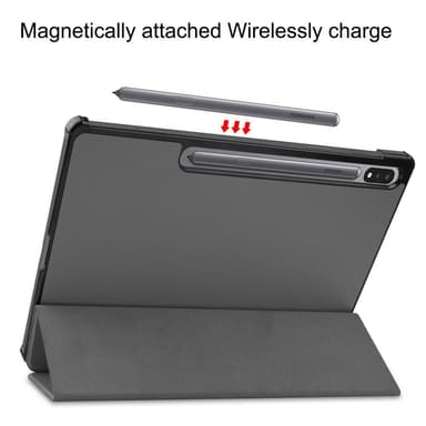 Slim Fit Cover Fodral Till Samsung Galaxy Tab S7 Plus / S8 Plus - Grå