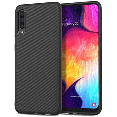 Samsung Galaxy A50 Twill Texture TPU-skal - Svart