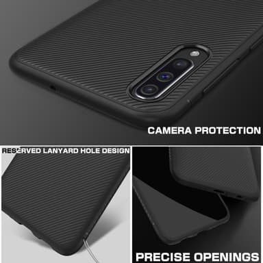 Samsung Galaxy A50 Twill Texture TPU-skal - Svart