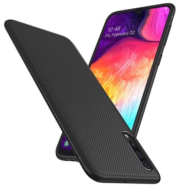 Samsung Galaxy A50 Twill Texture TPU-skal - Svart