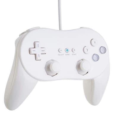 Gamepad kompatibel med Nintendo Wii,Wii U Handkontroll 1,1 m kabel - Vit
