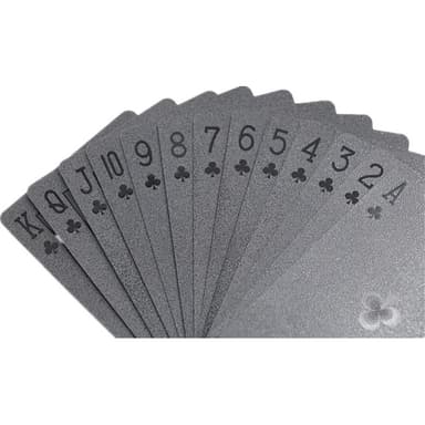 Svart Plast PVC Poker Vattentäta Spelkort Kortlek