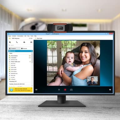 12MP pixlar HD 360 Webcam USB PC Laptop Kamera Svart
