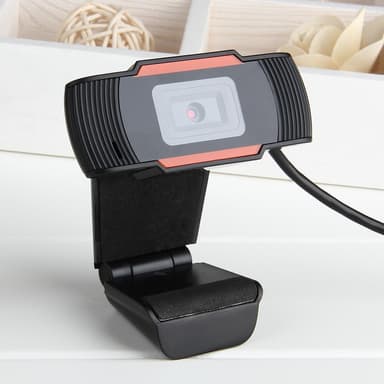 12MP pixlar HD 360 Webcam USB PC Laptop Kamera Svart