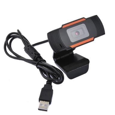 12MP pixlar HD 360 Webcam USB PC Laptop Kamera Svart