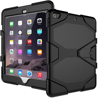 iPad 9.7 (2018) / iPad 9.7 (2017) Heavy Duty Armor skal - Svart