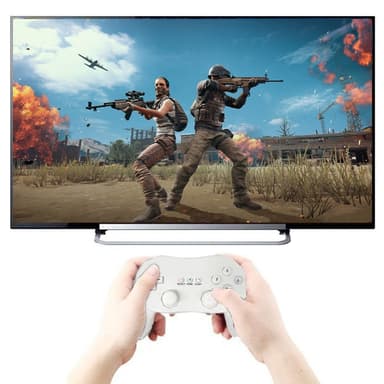Gamepad kompatibel med Nintendo Wii,Wii U Handkontroll 1,1 m kabel - Vit