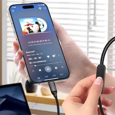 för t.ex iPhone 15 USB-C hane till 3,5mm hona AUX hörlursadapter