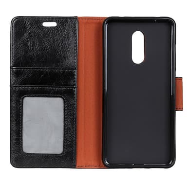 Nokia 6.1 Plus Plånboksfodral Textured Split - Svart