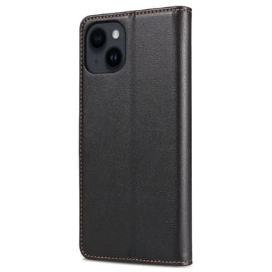 Till iPhone 15 Retro Plånboksfodral / Fodral - Svart