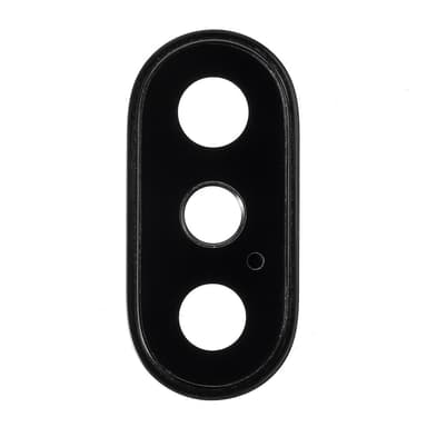 Kamera lins reservdel till iPhone X - Svart