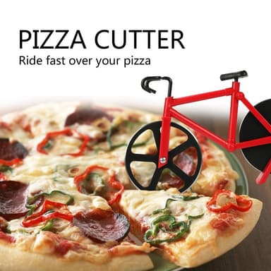 Pizzaskärare / Pizza Slicer Cykel - Röd