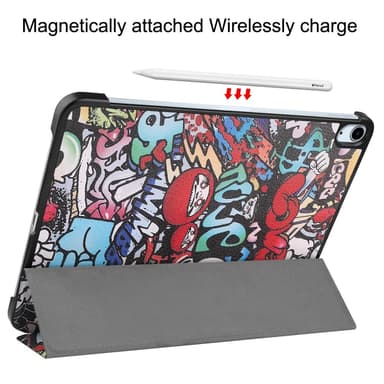 Till iPad Air 11 (2024) Slim fit tri-fold fodral - Graffiti