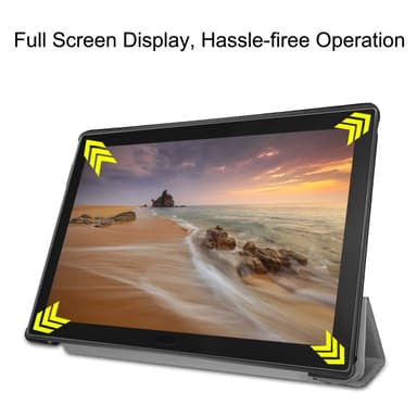 Tri-fold Fodral till Lenovo Tab E10 - Grå