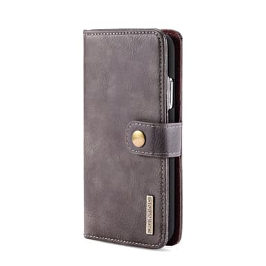 DG.MING iPhone 11 Split Läder Plånboksfodral - Coffee
