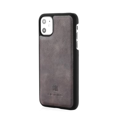 DG.MING iPhone 11 Split Läder Plånboksfodral - Coffee