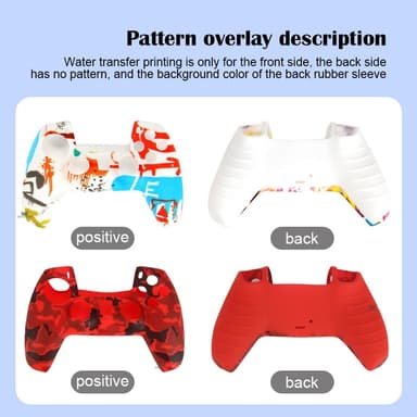 DATA FROG För Sony Playstation 5 Silikonskydd Spelkontrollskydd med 2 Rocker Caps