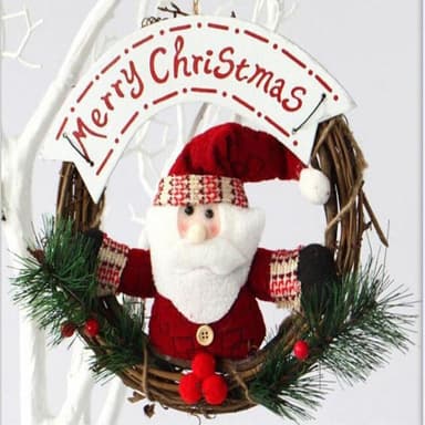Jul dörrkrans - Tomte Merry Christmas