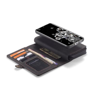 CASEME Samsung Galaxy S20 Plus Retro läder plånboksfodral - Grå