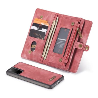 CASEME Samsung Galaxy S20 Plus Retro läder plånboksfodral - Röd