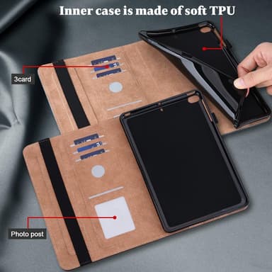För iPad 10.2 (2021)/(2020)/(2019) Vikbart fodral - Blå