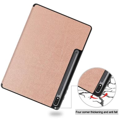 Slim Fit Cover Fodral Till Samsung Galaxy Tab S7 Plus - RoseGold