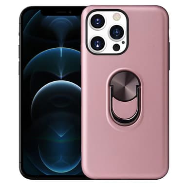 iPhone 13 Pro Hybrid skal med Finger Ring - Rose Gold