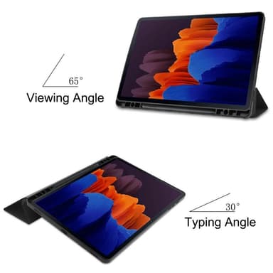 Slim Fit Cover Fodral Till Samsung Galaxy Tab S7 Plus / S8 Plus - Svart