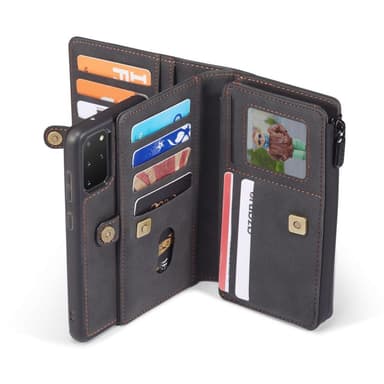 CASEME Samsung Galaxy S20 Plus Retro läder plånboksfodral - Grå