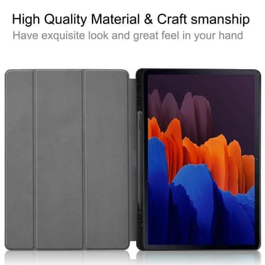 Slim Fit Cover Fodral Till Samsung Galaxy Tab S7 Plus / S8 Plus - Svart