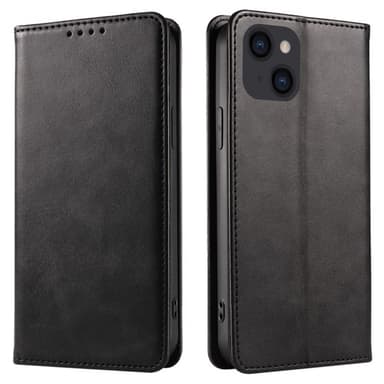 Plånboksställ Telefon Fodral Skal för iPhone 15 Pro - Svart