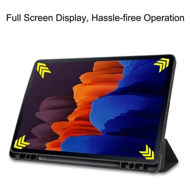 Slim Fit Cover Fodral Till Samsung Galaxy Tab S7 Plus / S8 Plus - Svart