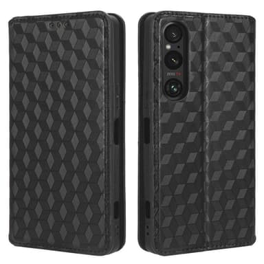 Plånboksfodral Rhombus till Sony Xperia 1 V - Svart