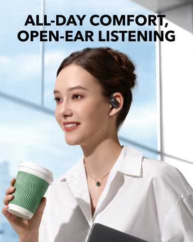 Soundcore AeroFit 2 True Wireless in ear-hörlurar (svarta)