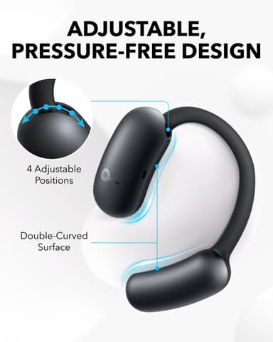 Soundcore AeroFit 2 True Wireless in ear-hörlurar (svarta)